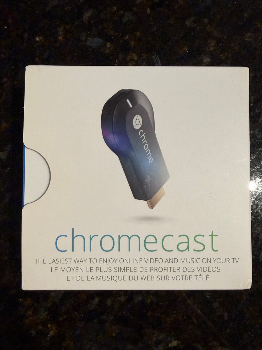 google Chromecast Streaming Dongle - Black and Gold HDMI Tip